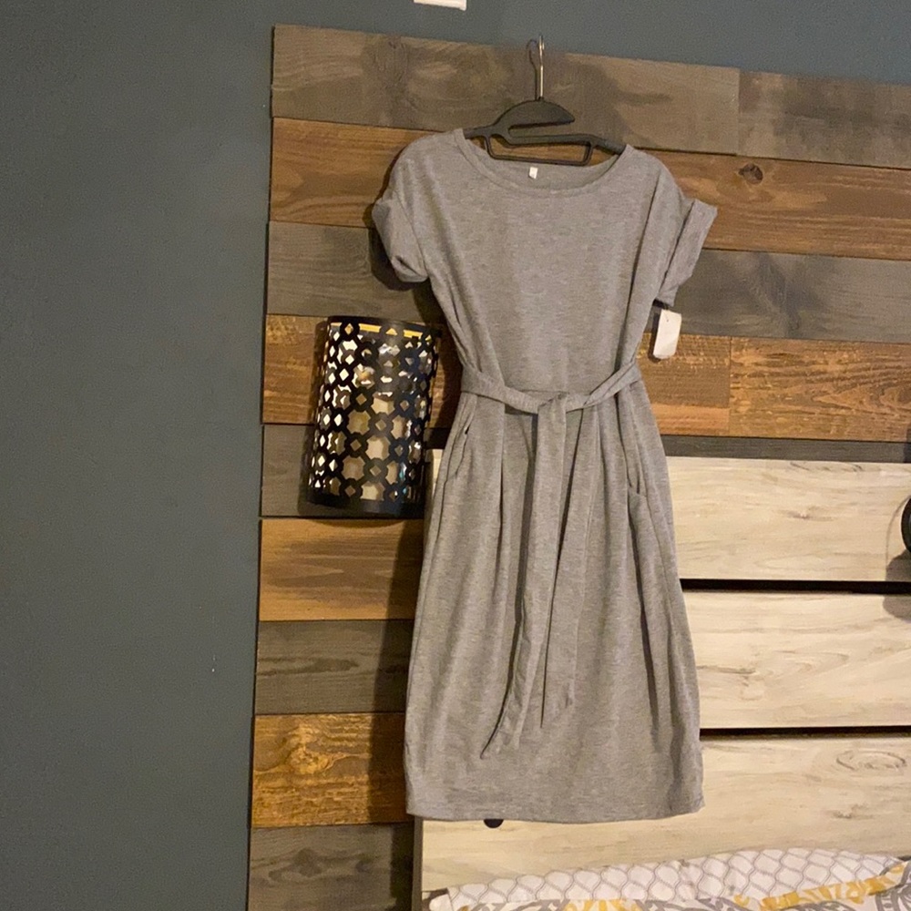 NWT boutique heather gray dress